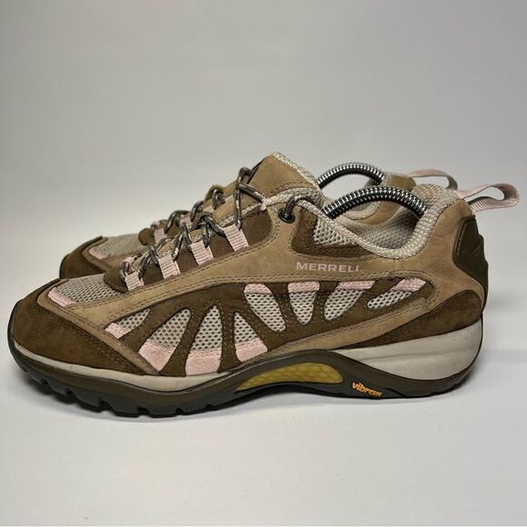 Merrell Womens Siren Ventilator Low Hiking Shoes in Elephant/Pink 8.5 - Picture 3 of 12